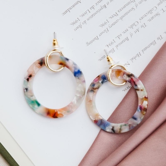 clementine LA Jewelry - LAST PAIR | Angela Multi-Color Acetate Earrings